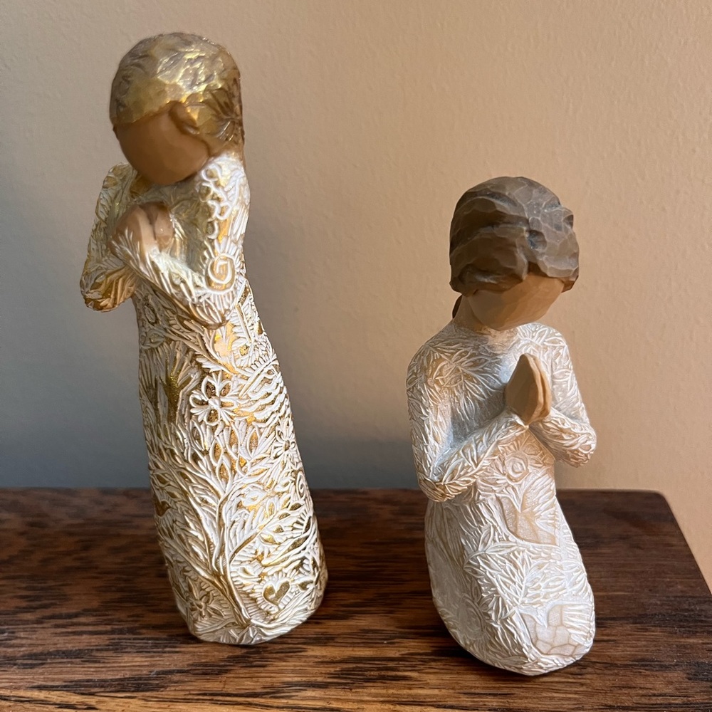 Willow Tree Prayer of Peace & Tapestry angels. Susan Lordi